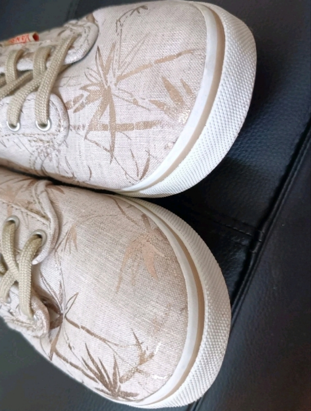 VANS Atwood Casual Athletic Shoes Sneakers Beige with Gold Palms size 8 - Picture 13 of 15